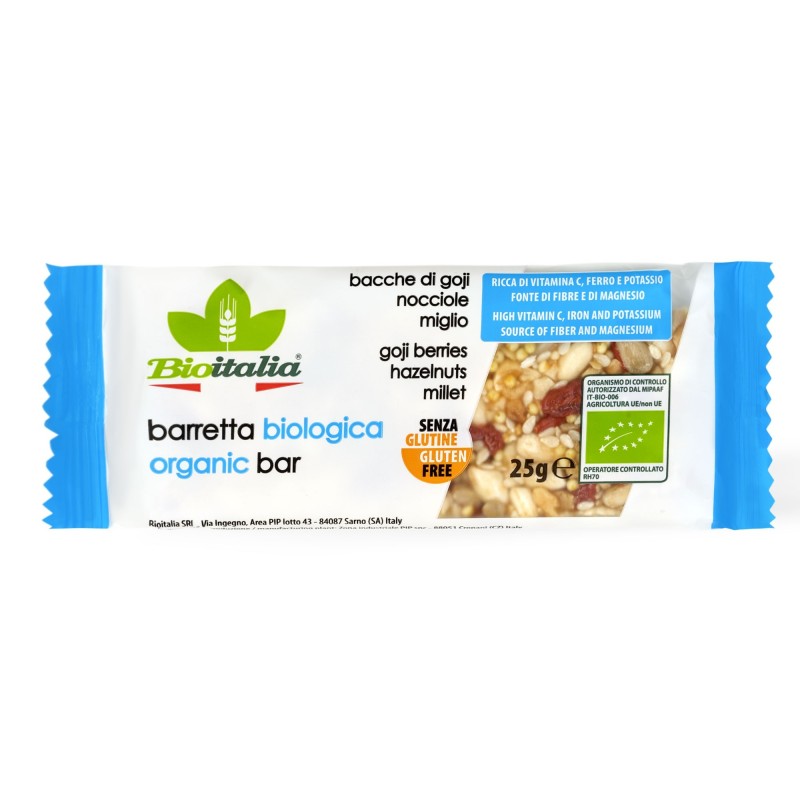 Barretta bacche di goji nocciole e miglio