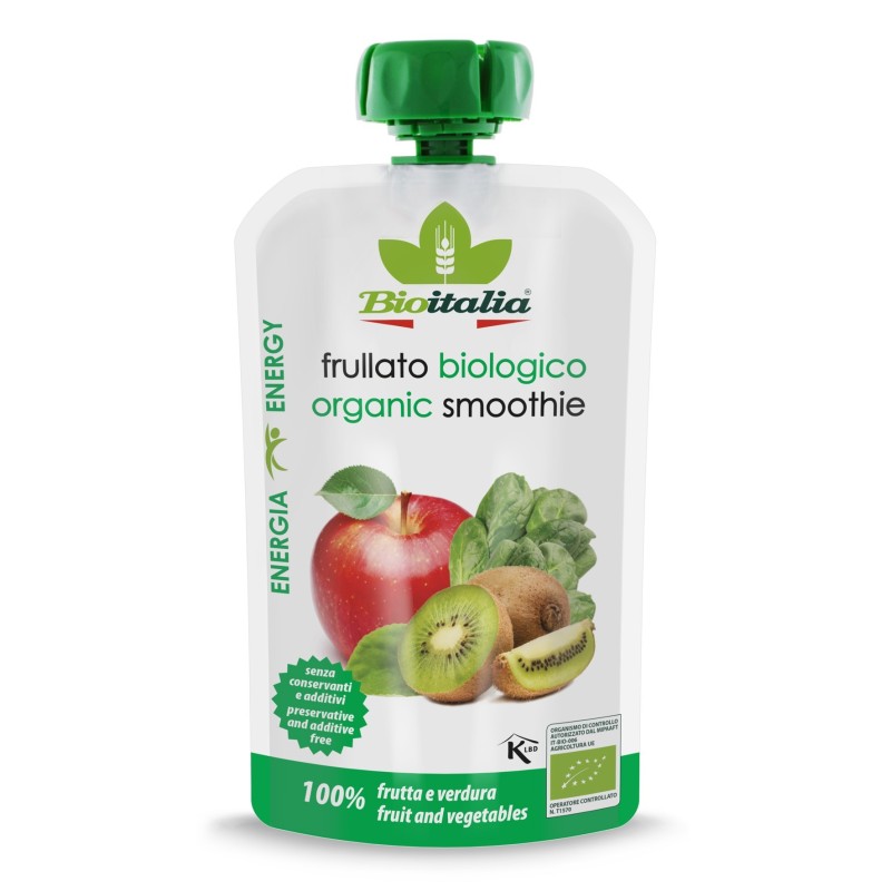 Apple, kiwi and spinach puree