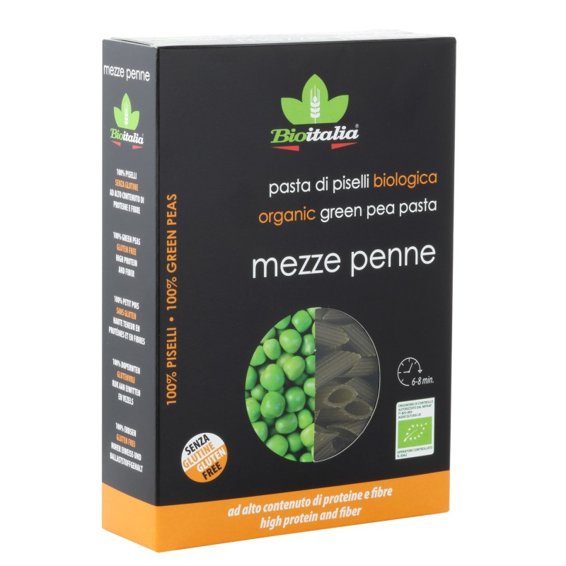 Green pea mezze penne