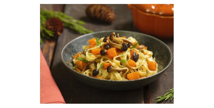 Fettuccine funghi e zucca Fettuccine funghi e zucca