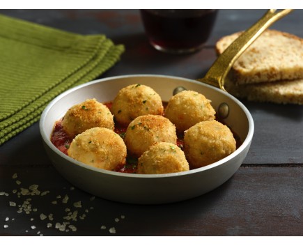 Bean balls with garlic sauce