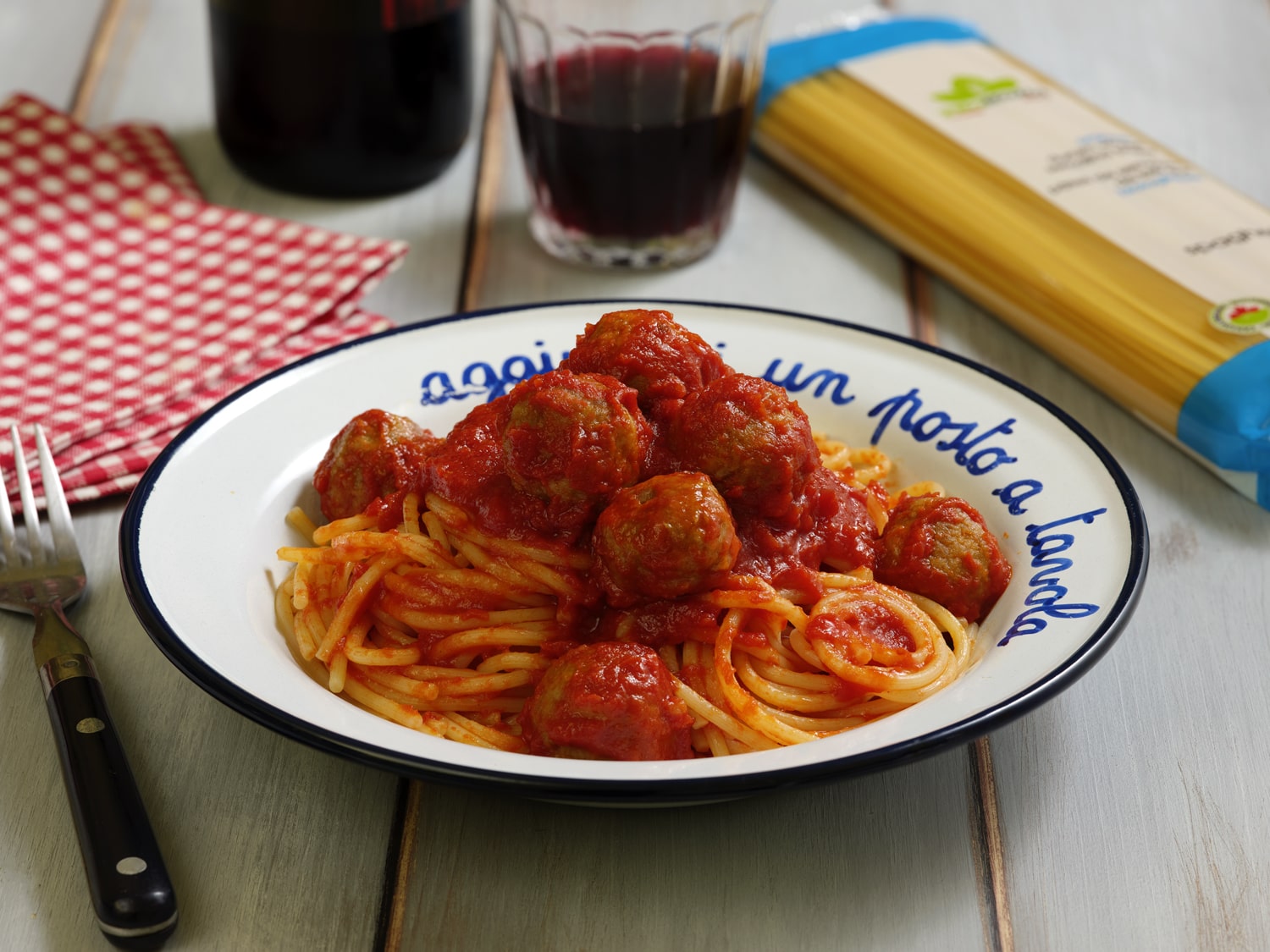 Spaghetti al sugo con polpette